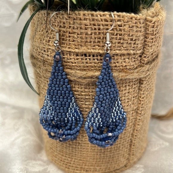 Hand Crafted Jewelry - NEW - Boho Chic Hand Crafted Beaded Earrings